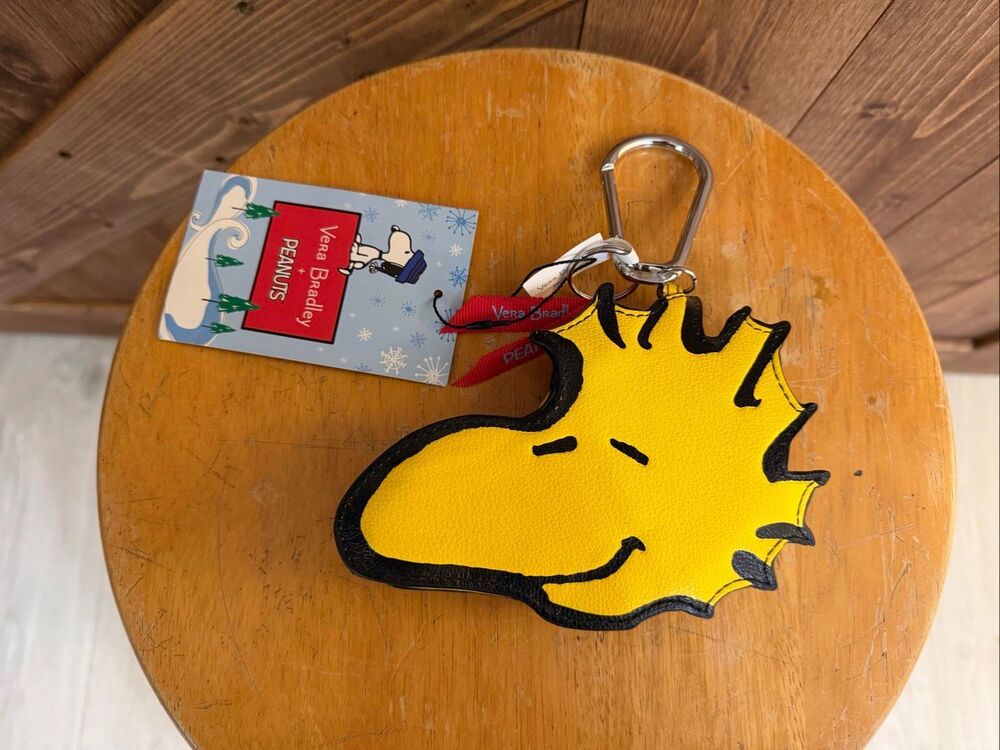 Vera Bradley Peanuts Woodstock Ski Slope Snoopy Bag Charm Coin Purse NWT (9252)